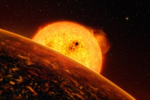 An artist's conception of CoRoT-7 b, another ultra-short-period planet.