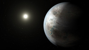 Artist's conception of Kepler-452 b. From https://en.wikipedia.org/wiki/Kepler-452b#/media/File:Kepler-452b_artist_concept.jpg.